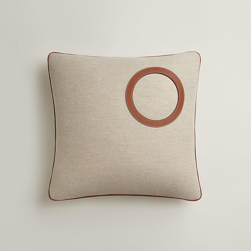 Twill Pocket pillow - Blue | Hermès USA